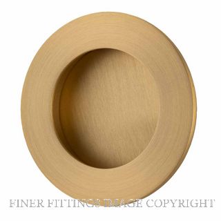 IVER 21792 FLUSH PULL ROUND BRUSHED BRASS