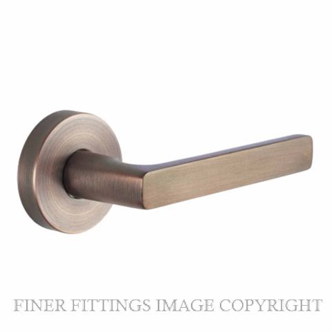 GAINSBOROUGH RIVERA ABC DOOR HANDLES 57MM AGED BRUSHED COPPER