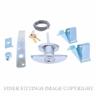 LENLOCK LTH-RF-C4-KIT REAR FIX GARAGE DOOR KIT CHROME PLATE