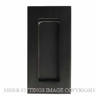 WINDSOR 5242 BLK SQUARE CONCEALED FIX FLUSHPULL 102X51MM MATT BLACK