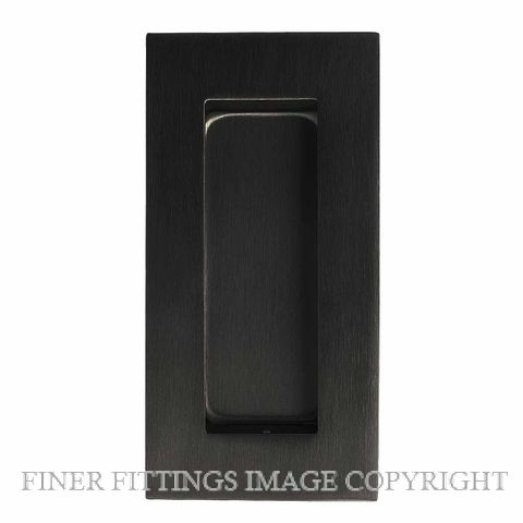 WINDSOR 5242 BLK SQUARE CONCEALED FIX FLUSHPULL 102X51MM MATT BLACK