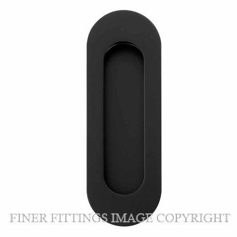 WINDSOR 5241 BLK OVAL CONCEALED FIX FLUSHPULL 120X40MM MATT BLACK