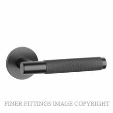 ENGER BL6050RS7AT AT APRILE MOLINIA KNURLED LEVER ON ROUND ROSE R SLIM 7MM BL BLACK