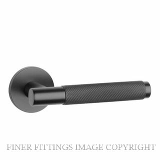 ENGER BL6050RS7AT AT APRILE MOLINIA KNURLED LEVER ON ROUND ROSE R SLIM 7MM BL BLACK