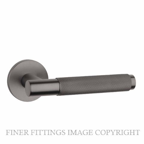 ENGER GN6050RS7AT AT APRILE MOLINIA KNURLED LEVER ON ROUND ROSE R SLIM 7MM GN GRAPHITE NICKEL