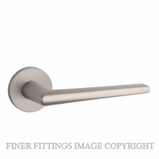 ENGER MSBN6054RS7 STILE SALTA LEVER HANDLE ON ROUND ROSE R SLIM 7MM MSBN MATT SATIN BRUSHED NICKEL