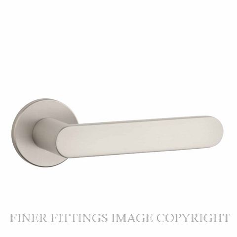 ENGER MSBN6055RS7AS AS APRILE ALORA LEVER HANDLE ON ROUND ROSE R SLIM 7MM MSBN MATT SATIN BRUSHED NICKEL