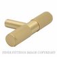 WINDSOR 6522-MSB ORIZON T BAR CABINET KNOB MATT SATIN BRASS