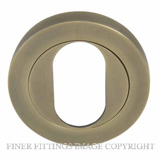 WINDSOR 8189O RB OVAL ESCUTCHEON - 50MM ROSE ROMAN BRASS