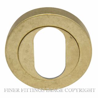 WINDSOR 8189O RLB OVAL ESCUTCHEON - 50MM ROSE RUMBLED BRASS