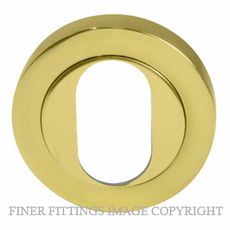 WINDSOR 8189O UB OVAL ESCUTCHEON - 50MM ROSE UNLACQUERED BRASS