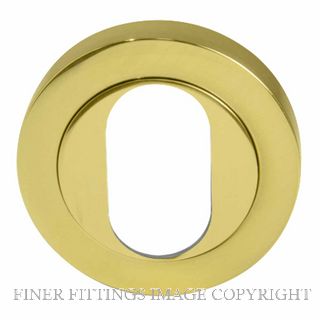 WINDSOR 8189O UB OVAL ESCUTCHEON - 50MM ROSE UNLACQUERED BRASS