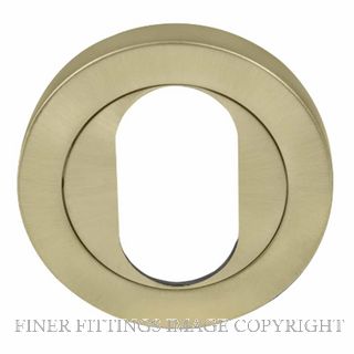 WINDSOR 8189O USB OVAL ESCUTCHEON - 50MM ROSE UNLACQUERED SATIN BRASS