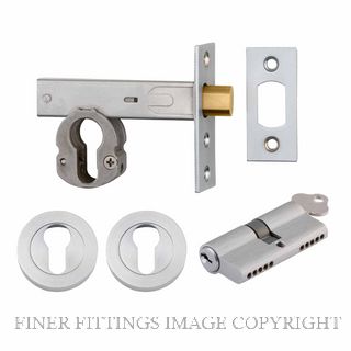 IVER 22153K60KKER DEADBOLT EURO 60MM KEY/KEY ROUND ESC BRUSHED CHROME