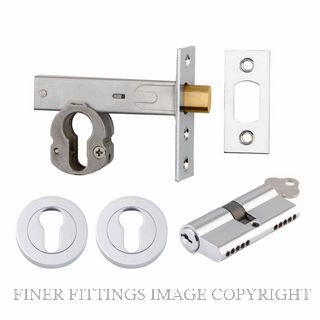 IVER 22154K60KKER DEADBOLT EURO 60MM KEY/KEY ROUND ESC CHROME PLATE