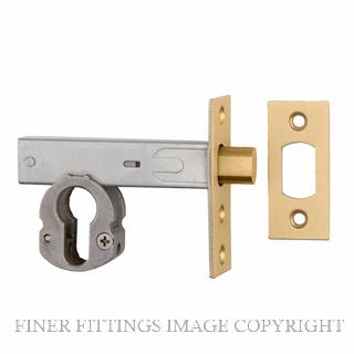 IVER 22155 DEADBOLT EURO 60MM BRUSHED BRASS