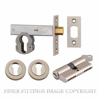 IVER 22157K60KKER DEADBOLT EURO 60MM KEY/KEY ROUND ESC SATIN NICKEL