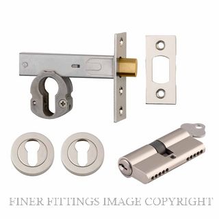 IVER 22158K60KKER DEADBOLT EURO 60MM KEY/KEY ROUND ESC POLISHED NICKEL