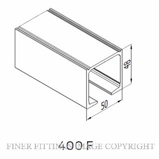 BRIO 400F-A20 400F TRACK AL CLEAR ANODISED 2.0M