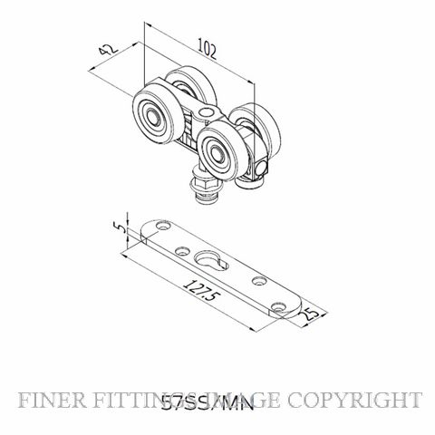 BRIO 57SS/MN HANGER PAIR 400 SR 57 PLATE