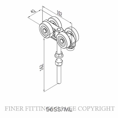 BRIO 56SS/ML HANGER PAIR 400 SR LONG BOLT