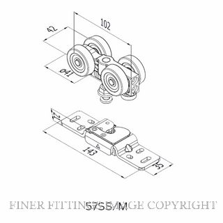 BRIO 57SS/M HANGER PAIR 400 SURFACE MOUNT