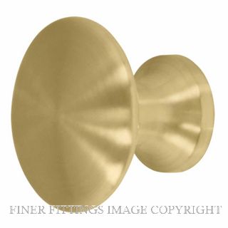 WINDSOR 6200 25MM BRASS KNOB BUTTON STYLE MATT SATIN BRASS