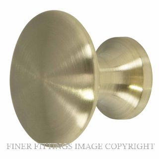 WINDSOR 6200 25MM BRASS KNOB BUTTON STYLE UNLACQUERED SATIN BRASS