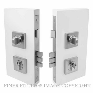 WINDSOR 1184 SC DOUBLE TURN LOCK SQUARE 60MM SATIN CHROME