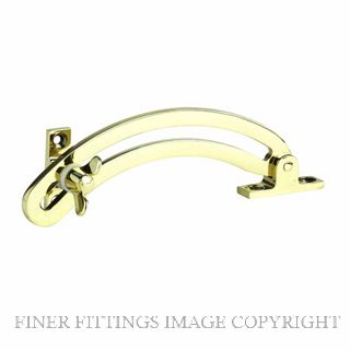 DRAKE & WRIGLEY 1011 PB QUADRANT STAY POLISHED BRASS