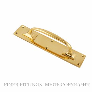DW 1101 GRIP HANDLE B/PLATE 200MM POLISHED BRASS