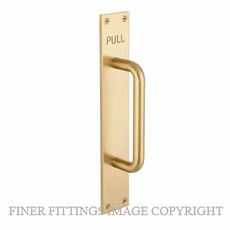 DW 1429 PB GRIP HANDLE PLATE ENGRAVED (PULL) SATIN BRASS