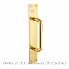 DW 1429 PB GRIP HANDLE PLATE ENGRAVED (PULL) POLISHED BRASS
