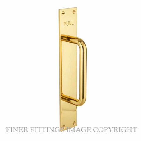 DW 1429 PB GRIP HANDLE PLATE ENGRAVED (PULL) POLISHED BRASS