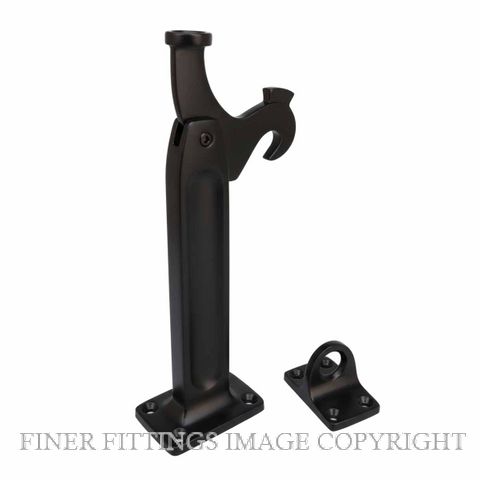 DRAKE & WRIGLEY 1577EXTBLK EXTENDED FLOOR MOUNT LATCHBACK MATT BLACK