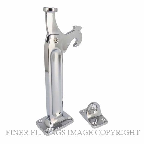 DRAKE & WRIGLEY 1577EXTCP EXTENDED FLOOR MOUNT LATCHBACK CHROME PLATE