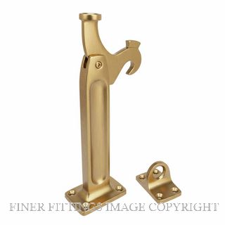 DRAKE & WRIGLEY 1577EXTSB EXTENDED FLOOR MOUNT LATCHBACK SATIN BRASS