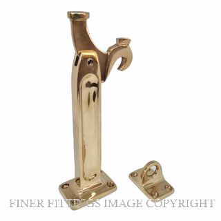 DRAKE & WRIGLEY 1577EXTUB EXTENDED FLOOR MOUNT LATCHBACK UNLACQUERED BRASS