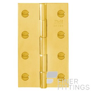 DELF 1750 - 1752 FIXED PIN HINGE POLISHED BRASS
