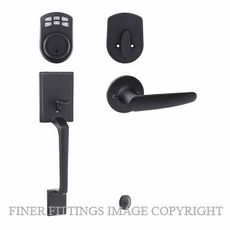 EZSET EZSET KE400CAHNBLK CAPRI GRIPSET + HAWTHORN LEVER + KEYPAD DEADBOLT BLACK