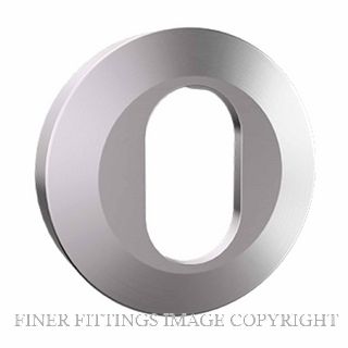 CARBINE CRISI CRF136-EETF-SS EXTERNAL OVAL CYLINDER ESCUTCHEON SATIN STAINLESS 316