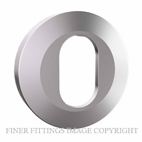 CARBINE CRISI CRF136-EETF-SS EXTERNAL OVAL CYLINDER ESCUTCHEON SATIN STAINLESS 316