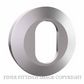 CARBINE CRISI CRF136-EETF-SS EXTERNAL OVAL CYLINDER ESCUTCHEON SATIN STAINLESS 316