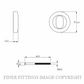 CARBINE CRISI CRF136-EETF-SS EXTERNAL OVAL CYLINDER ESCUTCHEON SATIN STAINLESS 316