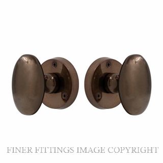 WINDSOR 5071 AB KNOB LATCH OVAL HANDLES ANTIQUE BRONZE