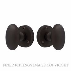 WINDSOR 5071-5072 OVAL KNOB ON ROSE UNLACQUERED VINTAGE BRONZE
