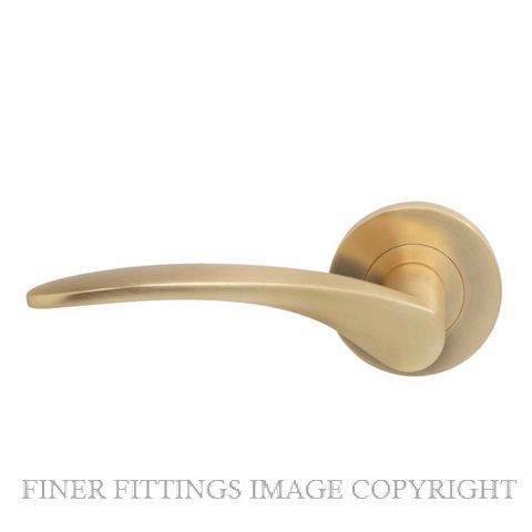 WINDSOR GALAXY APOLLO MSB LEVER ON ROSE HANDLES MATT SATIN BRASS