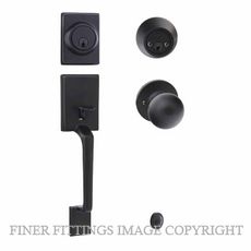 EZSET EZ410CABABLK CAPRI ENT/SET DBL CYL BALA INT MATT BLACK