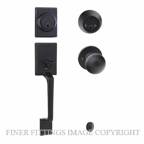 EZSET EZ410CABABLK CAPRI ENT/SET DBL CYL BALA INT MATT BLACK