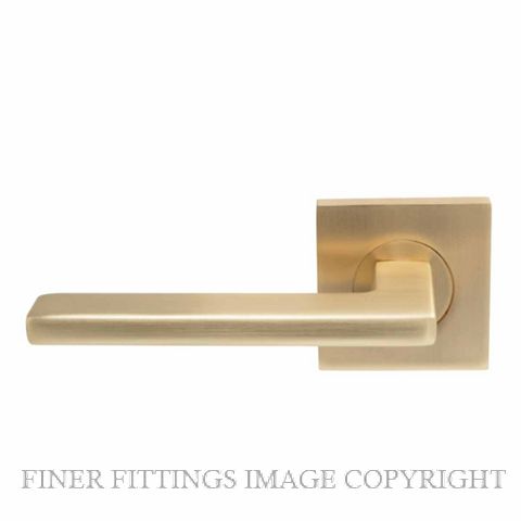 WINDSOR GALAXY VECTOR ELITE MSB LEVER ON ROSE HANDLES MATT SATIN BRASS